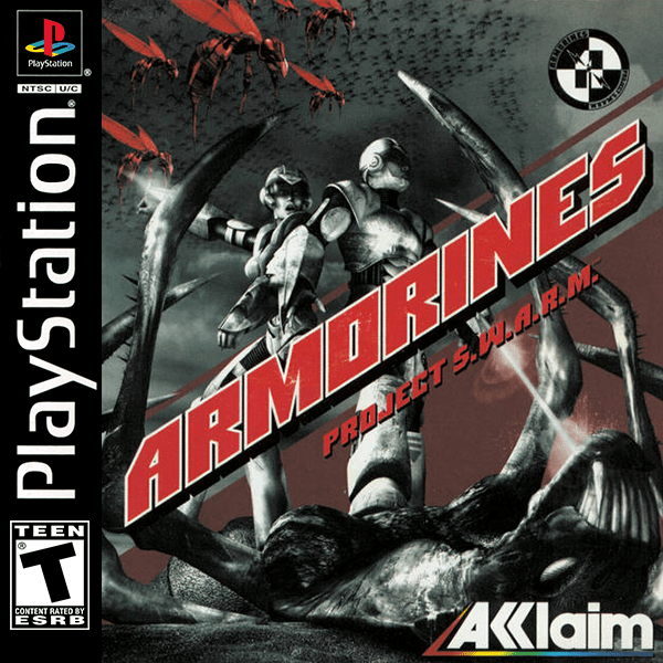 Armorines Project SWARM box art for Playstation
